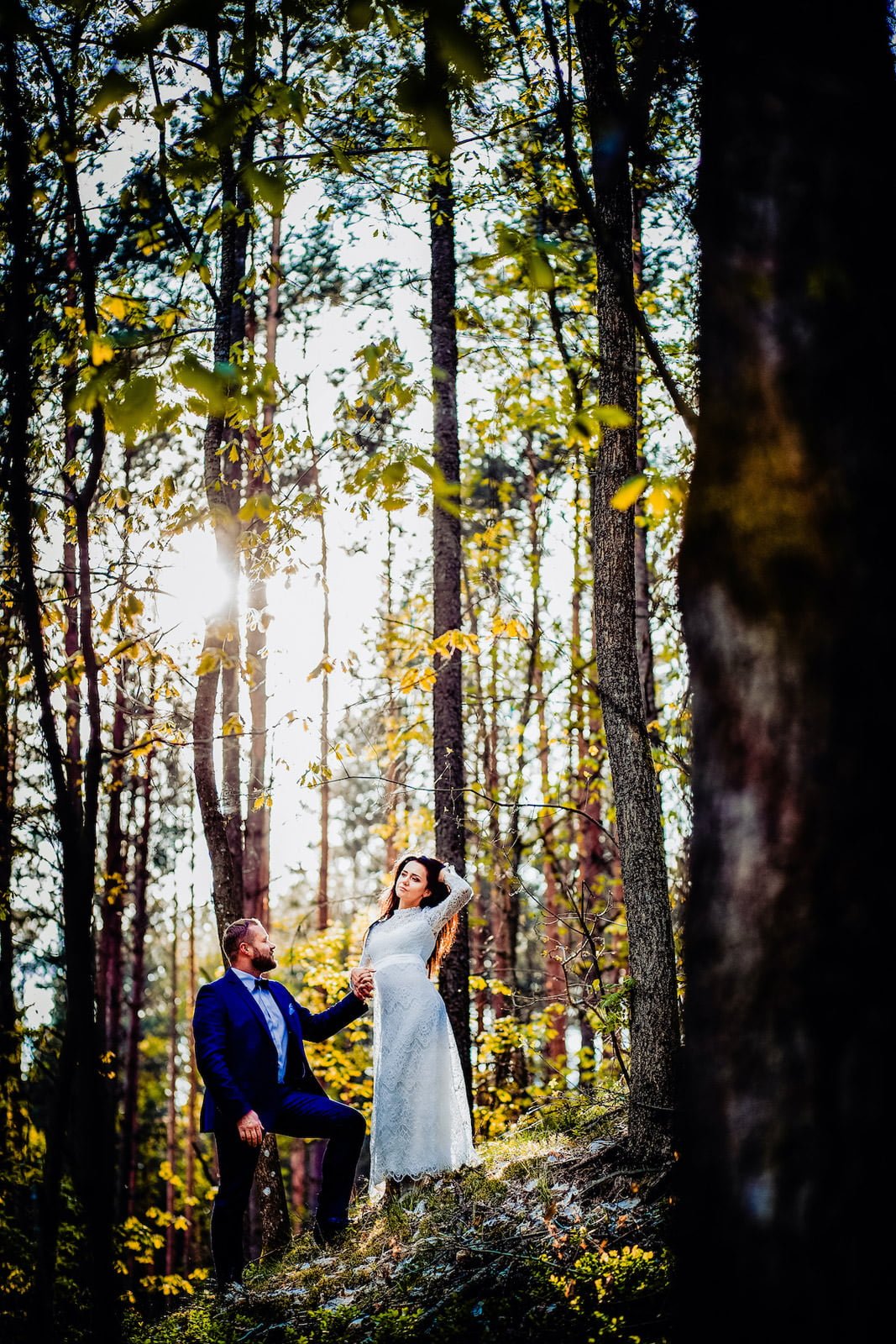 Plener ślubny w lesie Fotograf Ślubny Szczecin