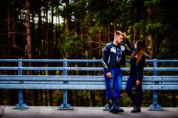 Sesja narzeczeńska z motocyklem Fotograf Szczecin